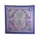 NEUF FOULARD HERMES AUX PORTES DU PALAIS SOIE BLEUE + BOITE 