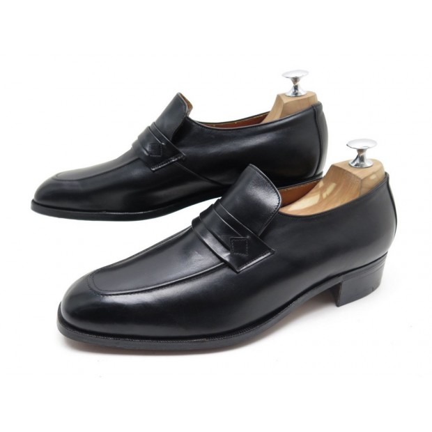 NEUF CHAUSSURES CHURCH'S SIRIUS MOCASSINS 7F 41 EN CUIR NOIR LEATHER SHOES 590€