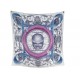 NEUF FOULARD HERMES ROUTE 24 CHALE CARRE 140 LAINE & SOIE BLEU & ROSE SHAWL 935€