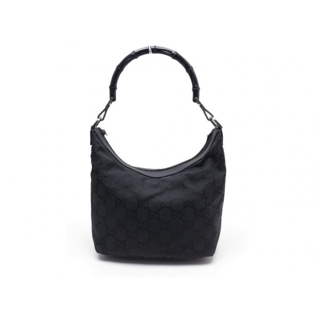 SAC A MAIN GUCCI BAMBOO 000-0531 EN TOILE MONOGRAMME GG NOIR BLACK HAND BAG 880€