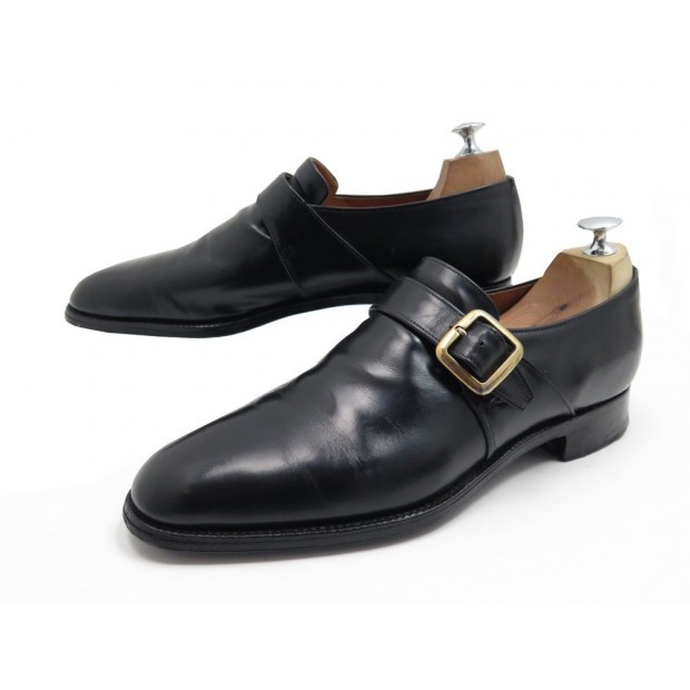 CHAUSSURES CHURCH'S WESTBURY 9.5F 43.5 MOCASSINS A BOUCLE CUIR NOIR LOAFERS 620€