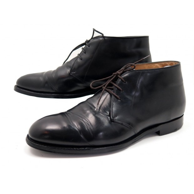 CHAUSSURES CHURCH'S CHUKKA 11G 44.5 EN CUIR NOIR BLACK LEATHER LOW BOOTS 540€