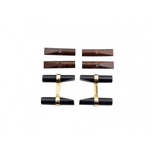 BOUTONS DE MANCHETTE CARTIER SANTOS DAILY MOOD EN OR JAUNE GOLD CUFFLINKS 2280€