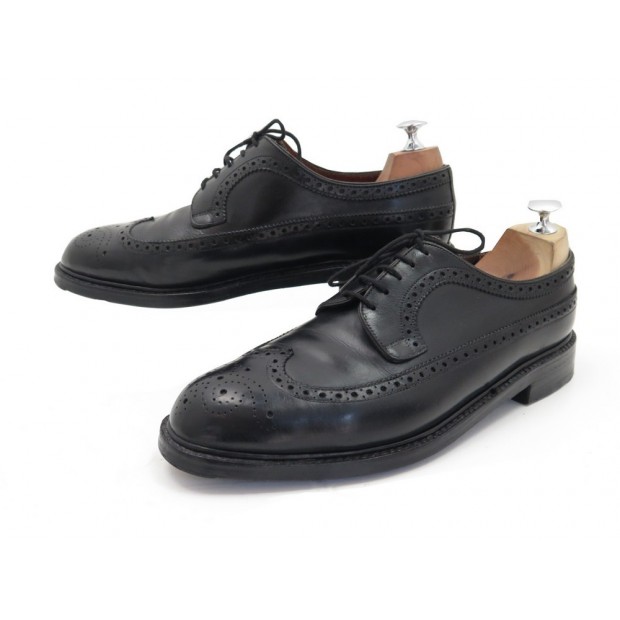 VINTAGE CHAUSSURES JM WESTON 576 DOUBLE SEMELLE DERBY 9D 43 CUIR NOIR SHOE 690€