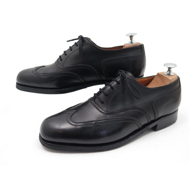 CHAUSSURES JM WESTON 370 6E 40 LARGE 40.5 RICHELIEU CUIR NOIR BLACK SHOES 730€