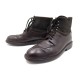 CHAUSSURES HESCHUNG BOTILLONS GINKGO 7.5 41.5 EN CUIR ET TOILE MARRON SHOES 520