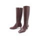 CHAUSSURES LOUIS VUITTON BOTTES A TALONS EN CUIR MARRON T38 LEATHER BOOTS 1500