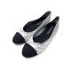 CHAUSSURES CHANEL DIAGONAL QUILTED FLAT G32842 BALLERINES 41 ARGENTE SHOES 600€