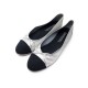 CHAUSSURES CHANEL DIAGONAL QUILTED FLAT G32842 BALLERINES T41 ARGENTE SHOES 600