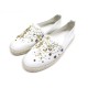NEUF CHAUSSURES LOUIS VUITTON ESPADRILLES BLANC CUIR T40 
