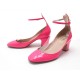 NEUF CHAUSSURES VALENTINO TANGO T 38 ESCARPINS CUIR VERNI ROSE FLUO SHOES 780