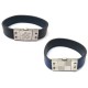 BRACELET LOUIS VUITTON CHECK IT 17 TOILE DAMIER INFINI BLEU NOIR REVERSIBLE 390€