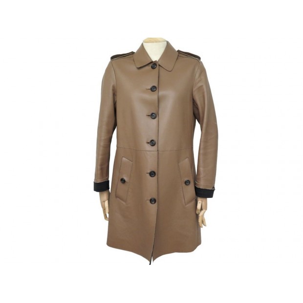 BLOUSON BURBERRY EN CUIR 40 FR 