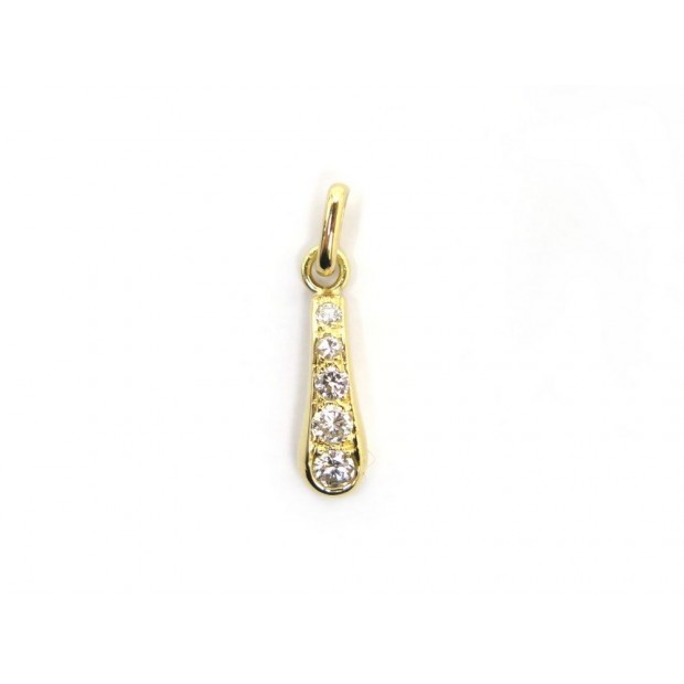 PENDENTIF CARTIER GOUTTE OR JAUNE ET DIAMANTS 1.1G 