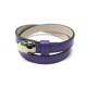 NEUF BRACELET BULGARI NICE TO HAVE A SERPENTI DOUBLE TOUR CUIR VIOLET BOITE 315€