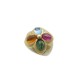 BAGUE BULGARI DOPPIO BACELLATO T54 OR JAUNE BLANC PIERRES TOURMALINE TOPAZE RING