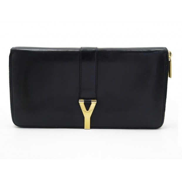 PORTEFEUILLE SAINT LAURENT CHYC 314998 CUIR NOIR YSL PORTE MONNAIE BILLFOLD 525€