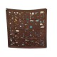 NEUF FOULARD HERMES IN THE POCKET CARRE 90 EN SOIE MARRON BROWN SILK SCARF 370