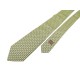 NEUF CRAVATE HERMES FACONNEE H 758597 EN SOIE GRISE & JAUNE + BOITE TIE 180€