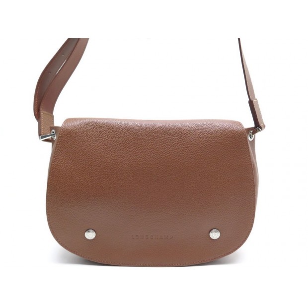 NEUF SAC LONGCHAMP LE FOULONNE BESACE CUIR MARRON 