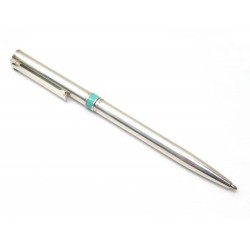 NEUF STYLO A BILLE TIFFANY & CO AVEC BARRETTE EN T 25391276 ARGENT + BOITE 230€