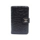 NEUF PORTEFEUILLE CHANEL CAMELIA CUIR NOIR 