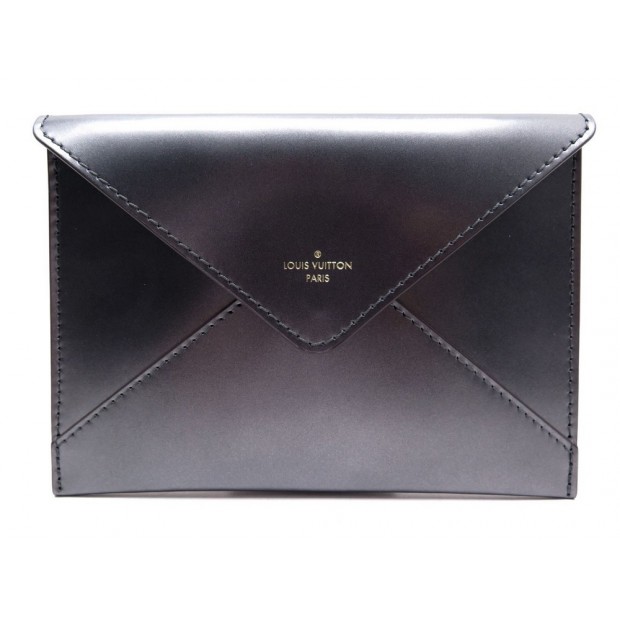 NEUF ENVELOPPE LOUIS VUITTON CUIR NOIR 