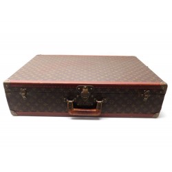 VINTAGE VALISE LOUIS VUITTON BISTEN 70 EN TOILE MONOGRAM MARRON SUITCASE 4800