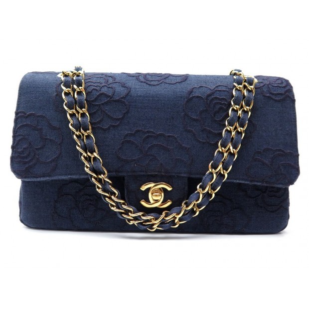  : SAC A MAIN CHANEL TIMELESS CLASSIQUE DENIM CAMELIA 