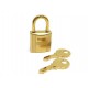 NEUF CADENAS HERMES POUR SAC A MAIN KELLY BIRKIN EN METAL DORE GOLDEN PADLOCK