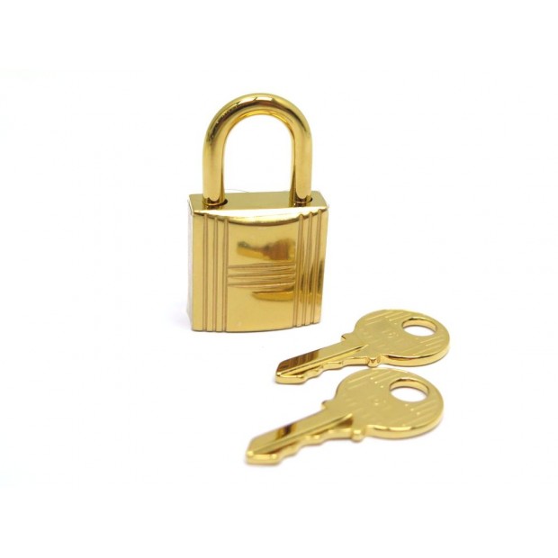 NEUF CADENAS HERMES POUR SAC A MAIN KELLY BIRKIN EN METAL DORE GOLDEN PADLOCK