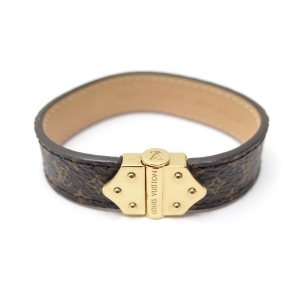 NEUF BRACELET LOUIS VUITTON TOILE MONOGRAM M6689 SPIRIT NANO 