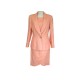 TAILLEUR ROBE + VESTE CHANEL LIN T 40 M SAUMON DRESS & JACKET LINEN SUIT 5000