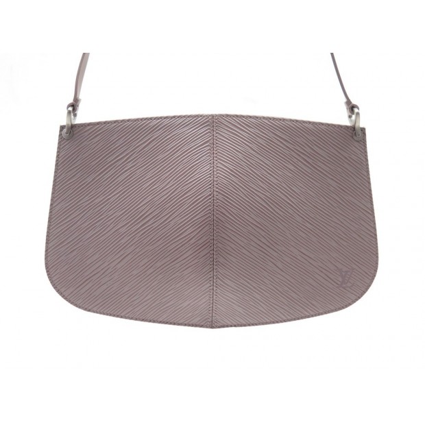 NEUF SAC A MAIN LOUIS VUITTON DEMI LUNE POCHETTE CUIR EPI LILAS POUCH PURSE 515