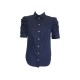 CHEMISIER YVES SAINT LAURENT TAILLE 36 S EN COTON BLEU MARINE BLUE SHIRT 550