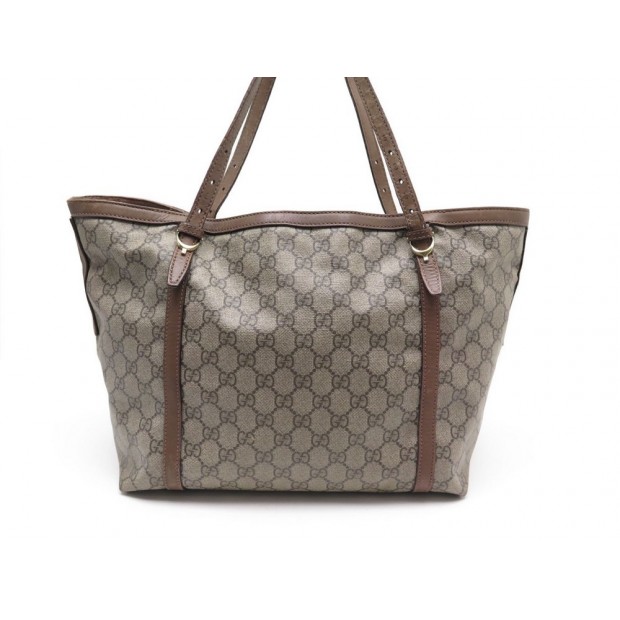 SAC A MAIN GUCCI 309613 CABAS EN TOILE MONOGRAMME GG BEIGE CANVAS HAND BAG 895