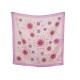 NEUF FOULARD CHANEL CARRE 90 CM EN SOIE ROSE MOTIF FLEURS PINK SILK SCARF 380