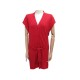 NEUF ROBE PULL HERMES AVEC CEINTURE T 34 S EN COTON & SOIE ROUGE RED DRESS 1200€