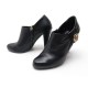 CHAUSSURES GUCCI HYSTERIA 202939 LOW BOOTS A TALONS T 36 C CUIR NOIR SHOES 790