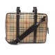 SAC A MAIN BURBERRY SACOCHE 36CM TOILE TARTAN BEIGE BANDOULIERE CANVAS BAG 980