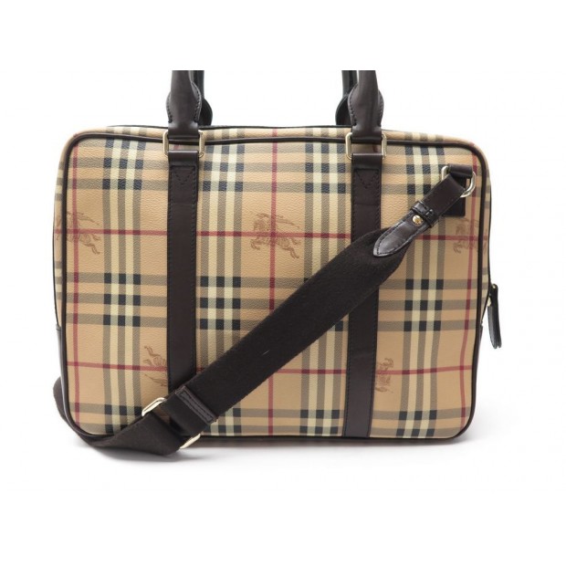 SAC BURBERRY SACOCHE PC 15" A MAIN BANDOULIERE TARTAN CHECK LAPTOP BAG 1150€