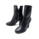 CHAUSSURES CHANEL BOTTINES FOURREES 40 40.5 CUIR NOIR LOGO CC BOOTS SHOES 1050€