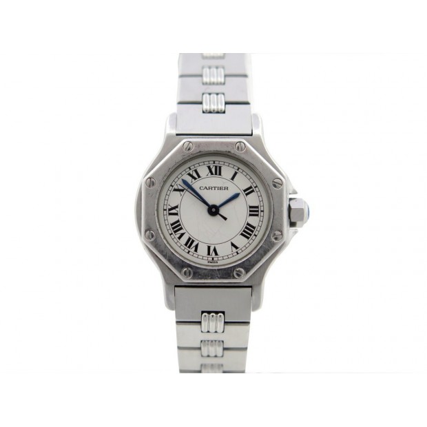  MONTRE CARTIER SANTOS OCTO 24 MM AUTOMATIQUE ACIER STAINLESS STEEL WATCH 5650