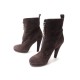 NEUF CHAUSSURES GUCCI 203013 BOOTS FOURREES A TALONS 38.5C IT 39 FR EN DAIM 850€