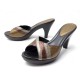 NEUF CHAUSSURES FENDI 37.5 38.5 FR SANDALES MULES A TALONS TRICOLORE SHOES 580€