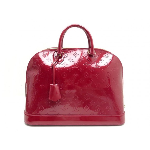 SAC A MAIN LOUIS VUITTON ALMA GM CUIR VERNIS MONOGRAM ROUGE RED HAND BAG 2900€