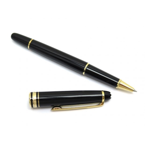 STYLO BILLE MONTBLANC MEISTERSTUCK CLASSIQUE 12890 RESINE NOIR ROLLERBALL 405€