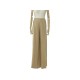 NEUF PANTALON HERMES LARGE TAILLE HAUTE T36 S EN LIN CAMEL NEW WIDE PANTS 970€