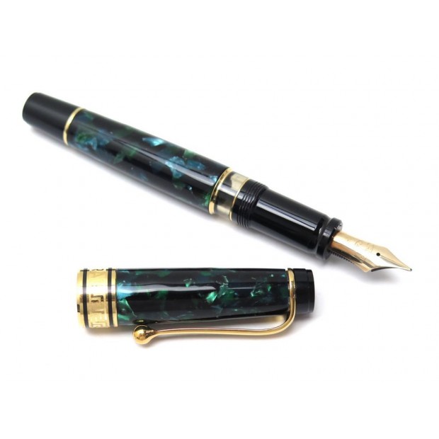 NEUF STYLO PLUME A PISTON AURORA OPTIMA 996 RESINE VERT +ECRIN FOUNTAIN PEN 580€