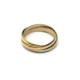 BAGUE TRINITY 3 ANNEAUX T 60 EN OR 18K JAUNE BLANC ROSE 6.5 GR COLOR GOLD RING